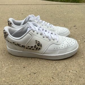 Nike Women’s Court Vision Low Sneaker Leopard